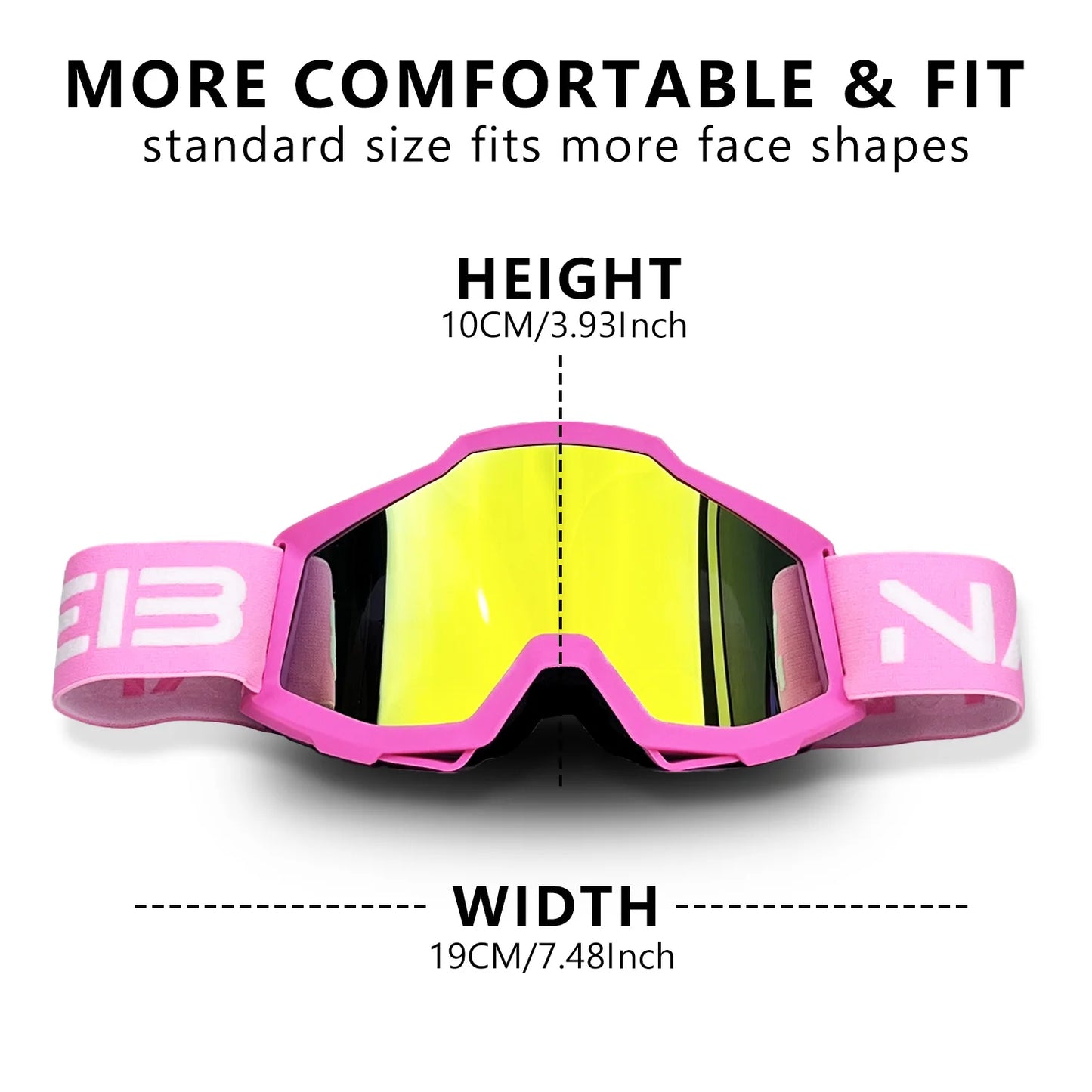 NAFEIB Motorcycle Riding Goggles Men'S Windproof Outdoor Glasses Dirt Bike Off-Road Helmet Goggles Moto Cross MX MTB