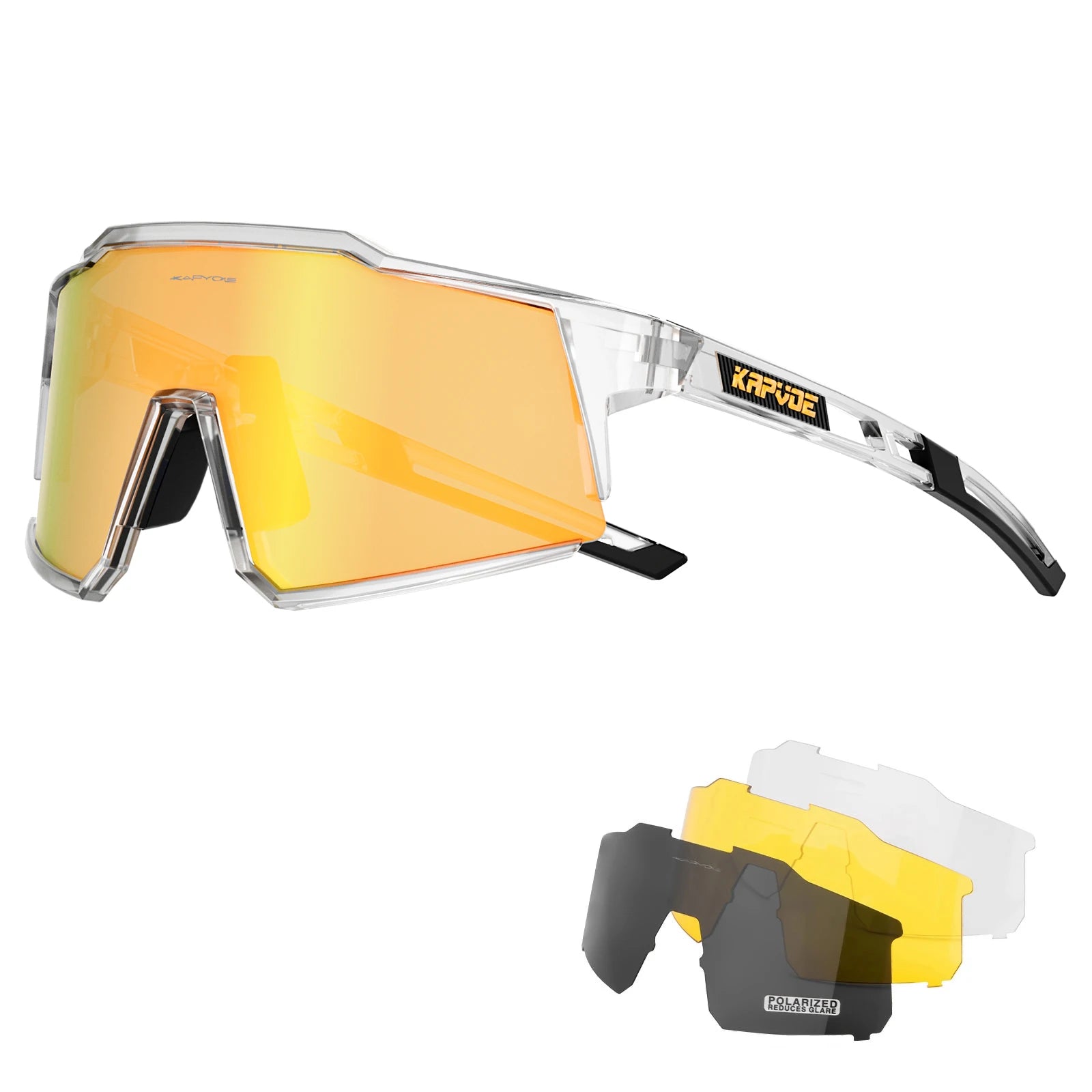 KAPVOE Cycling Glasses TR90 Frame for Men Women UV400 Outdoor Sports Sunglasses Cycling MTB Driving Baseball Running Glasses