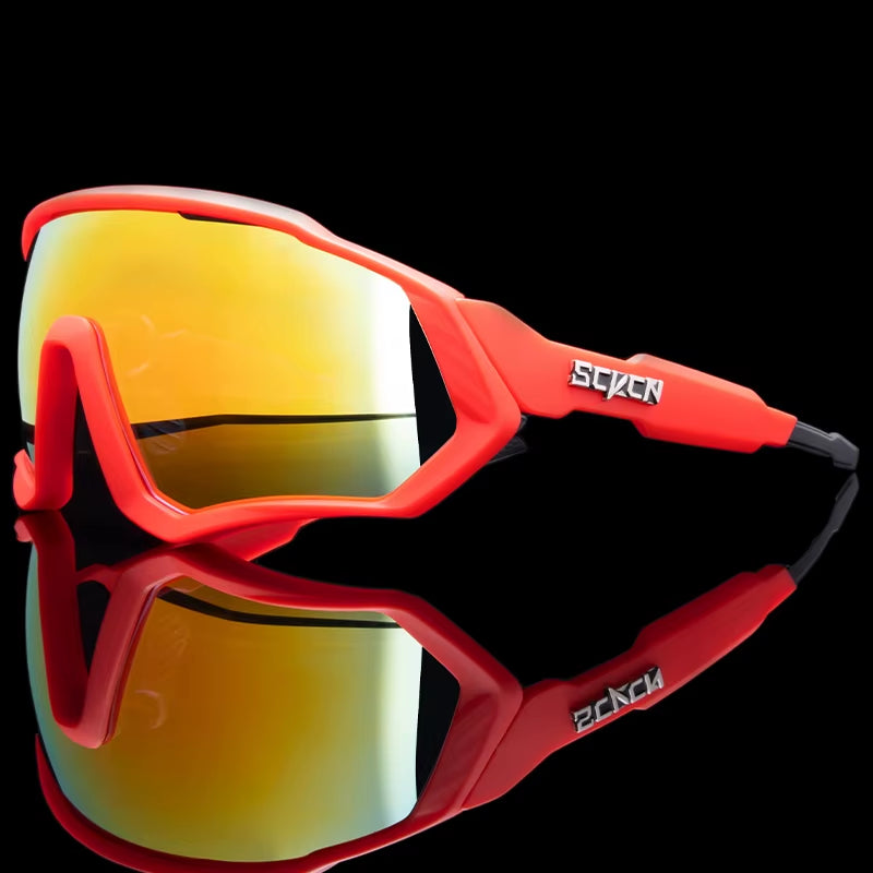 SCVCN UV400 Sport Cycling Glasses Road Sunglasses Bicycle Eyewear Mountain Bike MTB Cycl Goggles Running Glasses