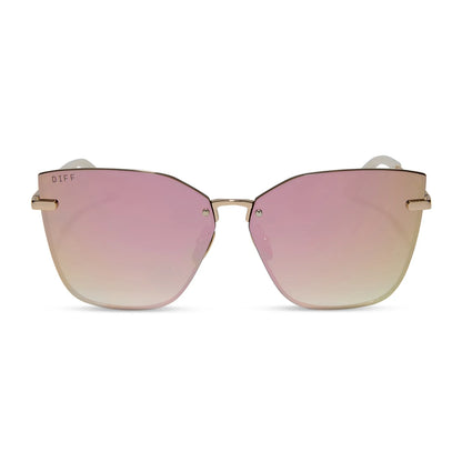EMILY in PARIS - MINDY + STAGE LIGHTS GOLD + IRIDESCENT MIRROR SUNGLASSES
