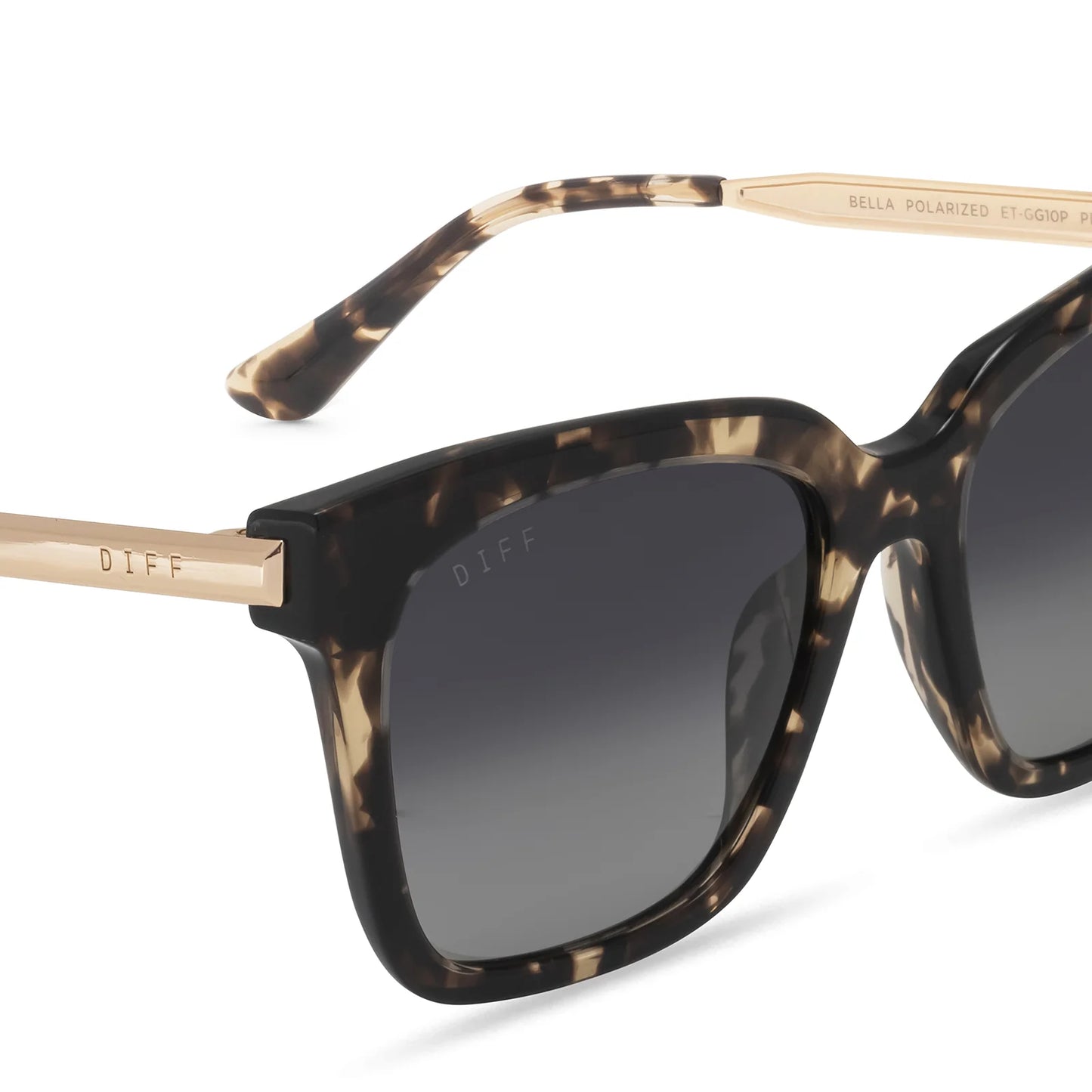 BELLA - ESPRESSO TORTOISE + GREY GRADIENT + POLARIZED SUNGLASSES