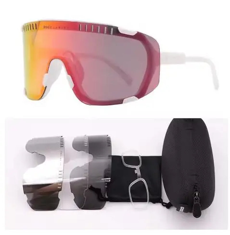 Devours Mountain Bike Road Bike Outdoor Sports Myopia Goggles Windproof Riding