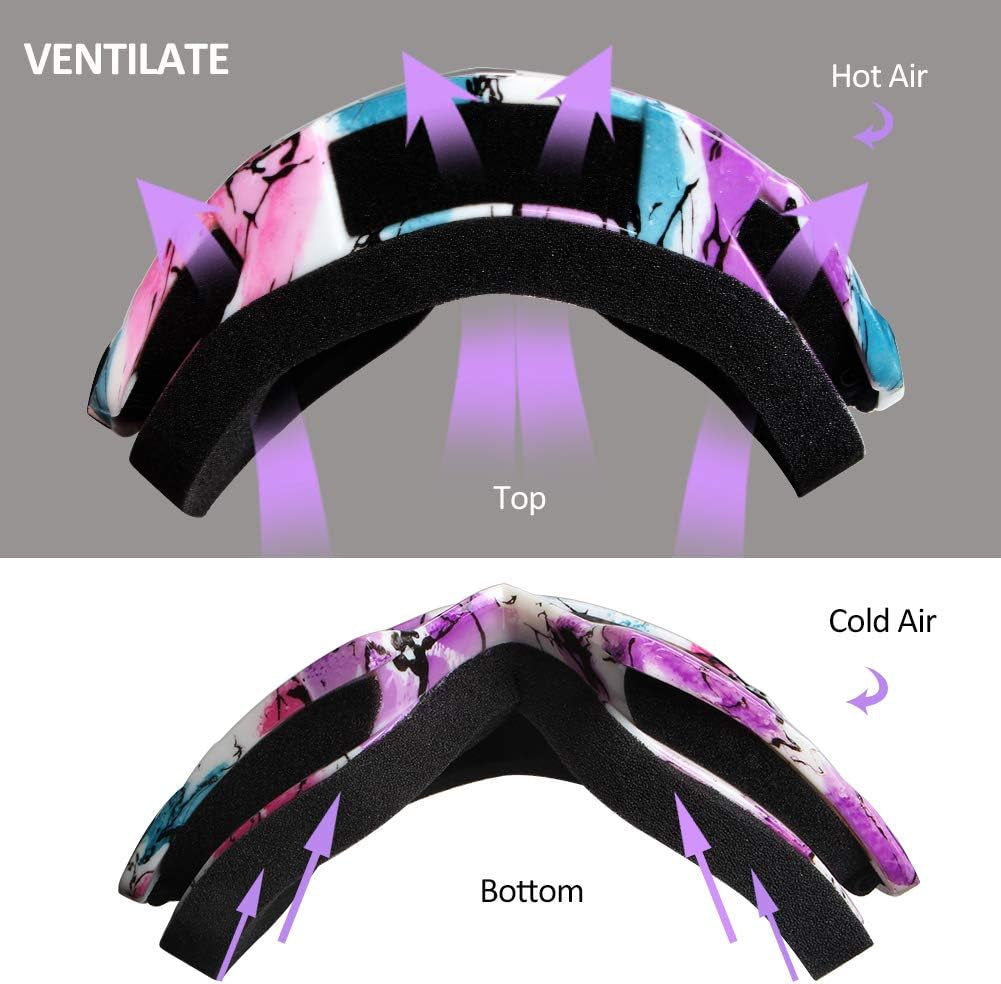 Motorcycle Goggles ATV Goggles Motocross Goggles Windproof Dirt Bike Goggles Dustproof off Road Goggles Scratch Resistant PU Helmet MX Goggles Skiing Goggles Protective Safety Glasses Racing Goggles
