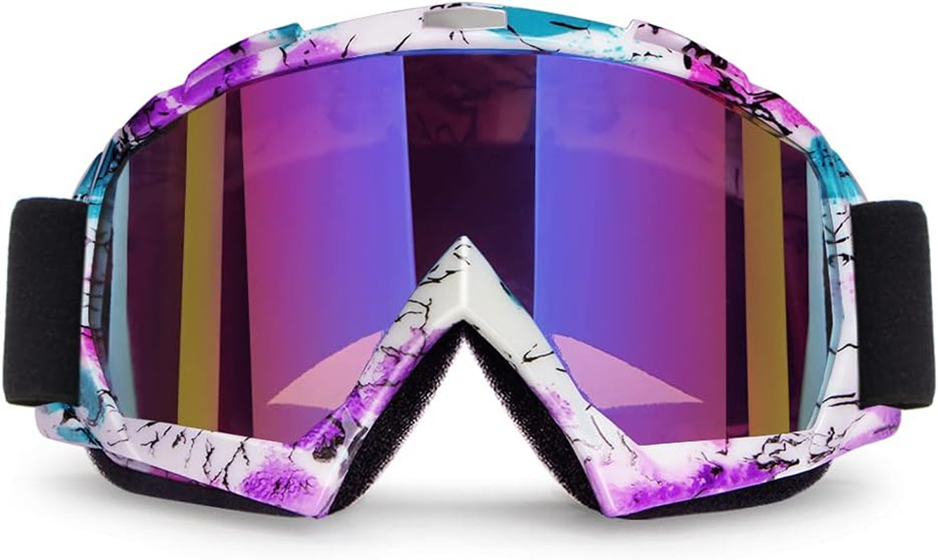 Motorcycle Goggles ATV Goggles Motocross Goggles Windproof Dirt Bike Goggles Dustproof off Road Goggles Scratch Resistant PU Helmet MX Goggles Skiing Goggles Protective Safety Glasses Racing Goggles